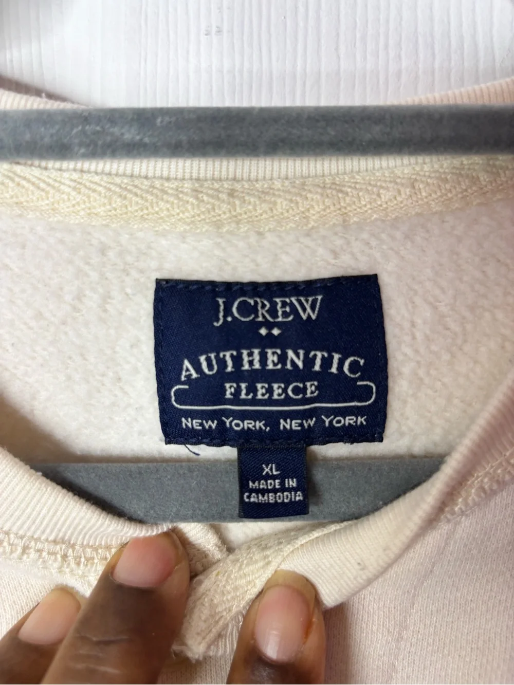 J. Crew Men's Long-Sleeve Henley in Off-White Cream